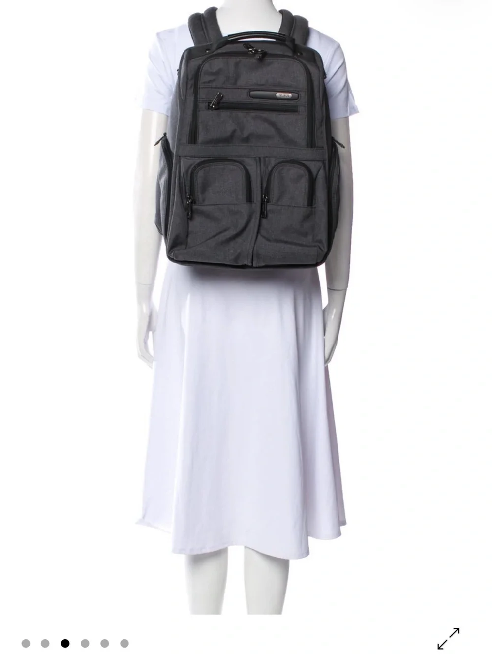 Tumi Gray Men’s Backpack with Front Organizer Pockets